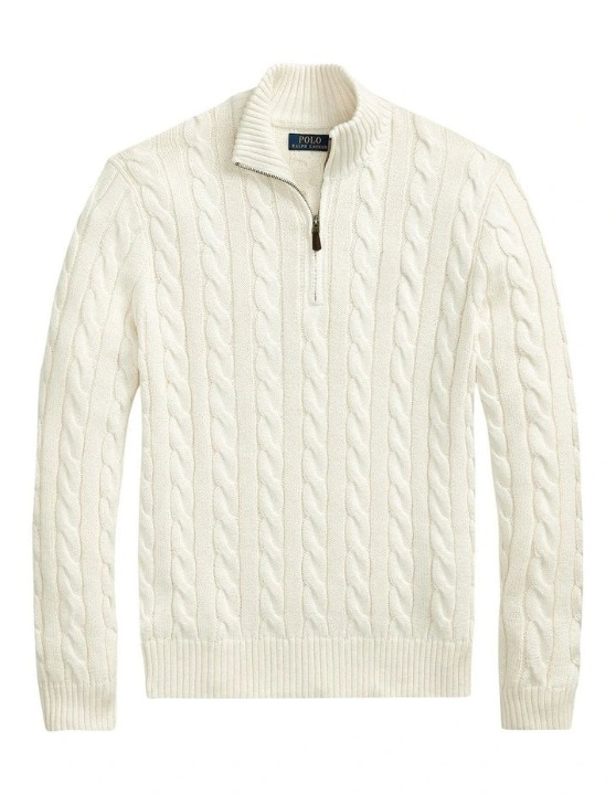 Ribbed Knit Cotton Sweater