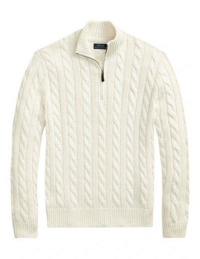 Ribbed Knit Cotton Sweater