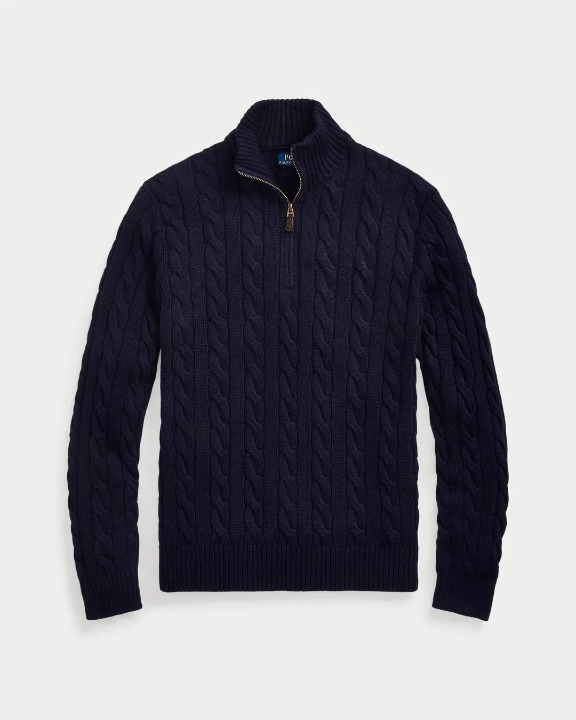 Ribbed Knit Cotton Sweater